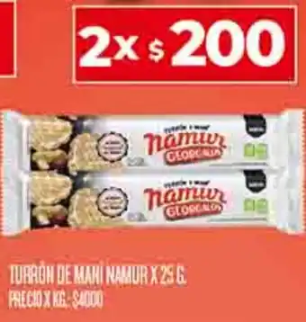 Supermercados DIA TURRÓN DE MANI NAMUR X 25G oferta