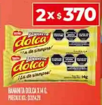 Supermercados DIA BANANITA DOLCA X 14G oferta