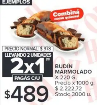 Carrefour BUDÍN MARMOLADO X 220G oferta