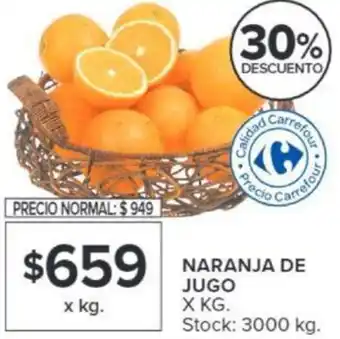 Carrefour NARANJA DE JUGO X KG oferta