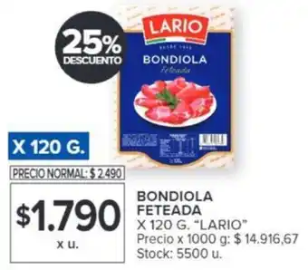 Carrefour BONDIOLA FETEADA X 120G oferta