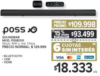 Carrefour poss SOUNDBAR MOD. PSSB310 oferta