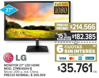 Carrefour MONITOR 27" LED HDMI MOD. 27MK400H B oferta
