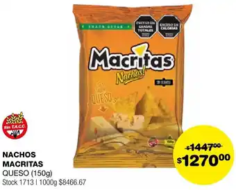 Atomo Conviene NACHOS MACRITAS QUESO 150g oferta
