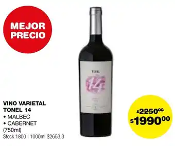 Atomo Conviene VINO VARIETAL TONEL 14 oferta