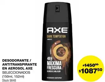 Atomo Conviene DESODORANTE / ANTITRANSPIRANTE EN AEROSOL AXE SELECCIONADOS 150ml, 152ml oferta