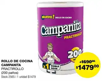 Atomo Conviene ROLLO DE COCINA CAMPANITA PRACTIROLLO 200 paños oferta
