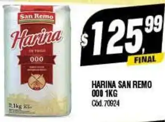Supermercados Yaguar HARINA SAN REMO 000 1KG oferta