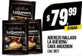 Supermercados Yaguar ADEREZO RALLADO LA QUE SERA/ CASS.40GX20UN oferta