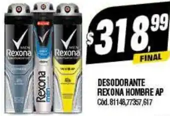 Supermercados Yaguar DESODORANTE REXONA HOMBRE AP oferta