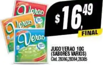 Supermercados Yaguar JUGO VERAO 10G oferta