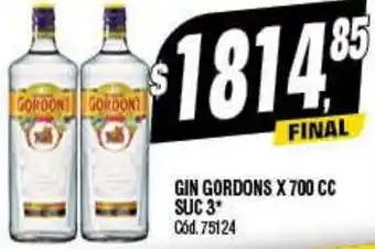 Supermercados Yaguar GIN GORDONS X 700CC oferta