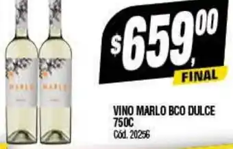 Supermercados Yaguar VINO MARLO BCO DULCE 750C oferta
