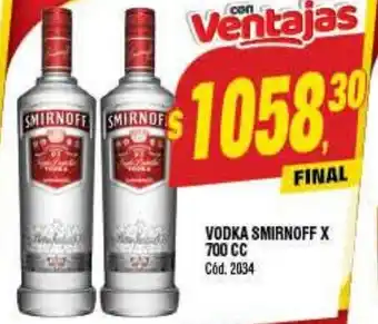 Supermercados Yaguar VODKA SMIRNOFF X 700CC oferta
