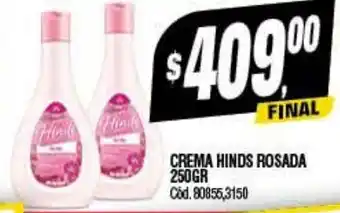 Supermercados Yaguar CREMA HINDS ROSADA 250GR oferta