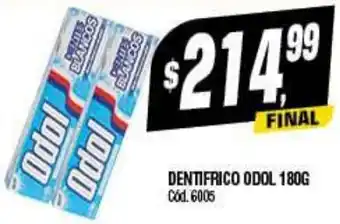 Supermercados Yaguar DENTIFRICO ODOL 180G oferta