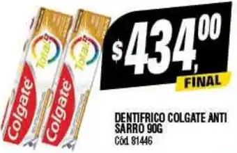 Supermercados Yaguar DENTIFRICO COLGATE ANTI SARRO 90G oferta