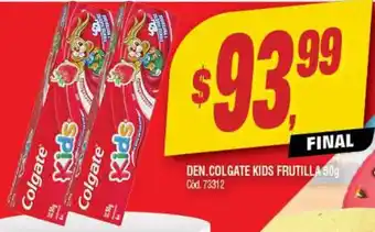 Supermercados Yaguar DEN.COLGATE KIDS FRUTILLA 50g oferta