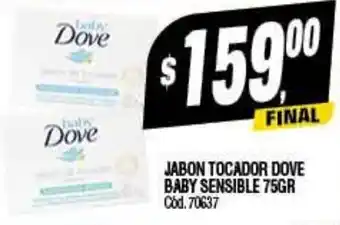 Supermercados Yaguar JABON TOCADOR DOVE BABY SENSIBLE 75GR oferta