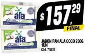 Supermercados Yaguar JABON PAN ALA COCO 200G 1UN oferta
