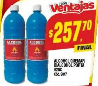 Supermercados Yaguar ALCOHOL QUEMAR BIALCOHOL PORTA 920C oferta
