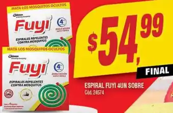 Supermercados Yaguar ESPIRAL FUYI 4UN SOBRE oferta