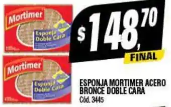 Supermercados Yaguar ESPONJA MORTIMER ACERO BRONCE DOBLE CARA oferta