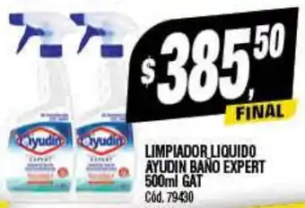 Supermercados Yaguar LIMPIADOR LIQUIDO AYUDIN BAÑO EXPERT 500ml oferta