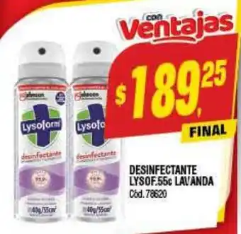 Supermercados Yaguar DESINFECTANTE LYSOF.55C oferta