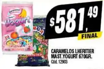 Supermercados Yaguar CARAMELOS LHERITIER MAST.YOGURT 670GR oferta
