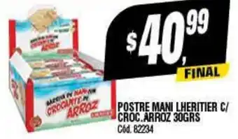 Supermercados Yaguar POSTRE MANI LHERITIER C/ CROC.ARROZ 30GRS oferta