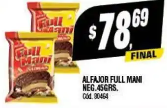 Supermercados Yaguar ALFAJOR FULL MANI NEG.45GRS oferta