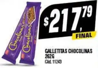 Supermercados Yaguar GALLETITAS CHOCOLINAS 262G oferta