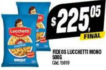 Supermercados Yaguar FIDEOS LUCCHETTI MONO 500G oferta