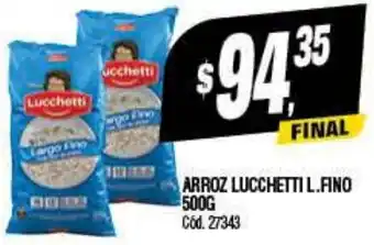 Supermercados Yaguar ARROZ LUCCHETTI L.FINO 500G oferta