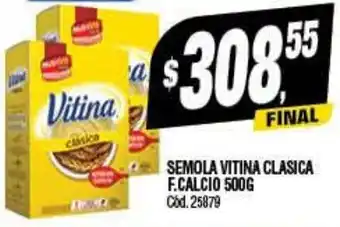 Supermercados Yaguar SEMOLA VITINA CLASICA F.CALCIO 500G oferta
