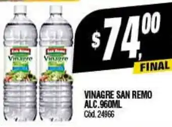 Supermercados Yaguar VINAGRE SAN REMO ALC.960ML oferta