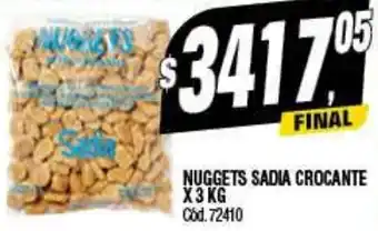 Supermercados Yaguar NUGGETS SADIA CROCANTE X3 KG oferta