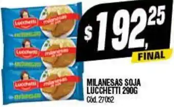 Supermercados Yaguar MILANESAS SOJA LUCCHETTI 290G oferta