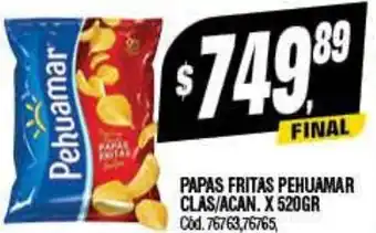 Supermercados Yaguar PAPAS FRITAS PEHUAMAR CLAS/ACAN. X 520GR oferta