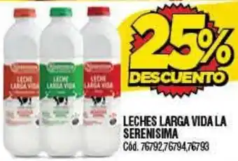 Supermercados Yaguar LECHES LARGA VIDA LA SERENISIMA oferta