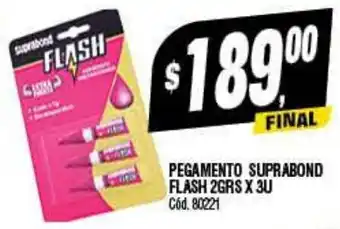 Supermercados Yaguar PEGAMENTO SUPRABOND FLASH 2GRS X 3U oferta