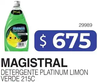 Masivos MAGISTRAL DETERGENTE PLATINUM LIMON LAVAVAJILLAS VERDE 215C oferta