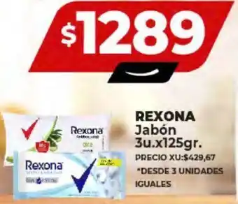 Supermayorista Vital REXONA Jabón 3u.x125gr oferta
