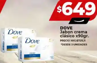 Supermayorista Vital DOVE Jabon crema clásico x 90gr. oferta