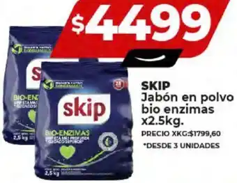Supermayorista Vital SKIP Jabón en polvo bio enzimas x 2.5kg oferta