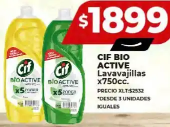 CIF BIO ACTIVE Lavavajillas x 750cc
