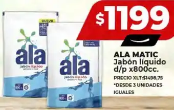 Supermayorista Vital ALA MATIC Jabón líquido d/p x 800cc oferta