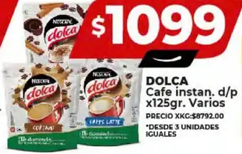 Supermayorista Vital DOLCA Cafe instan. d/p x 125gr oferta