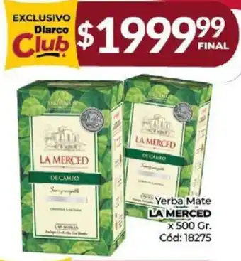 Diarco Yerba Mate LA MERCED x 500gr oferta